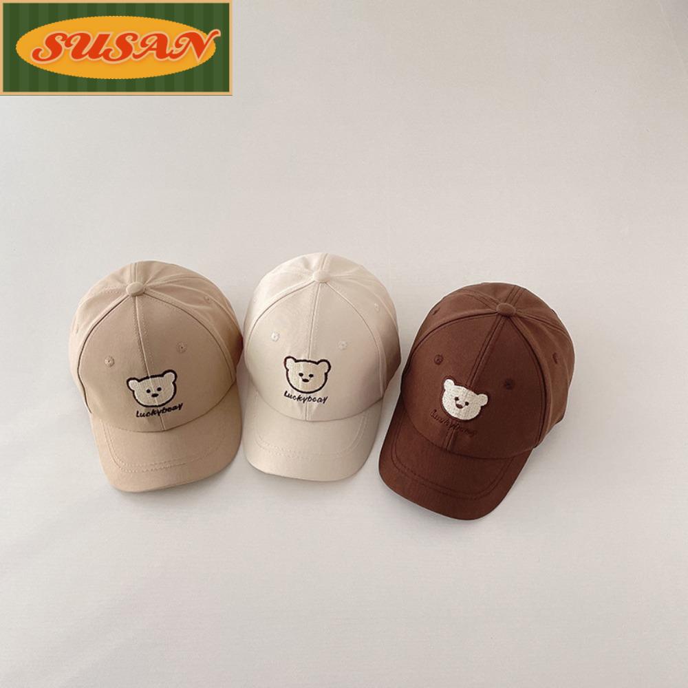 SUSANS Mũ Lưỡi Trai Thêu Hình Gấu Cho Bé