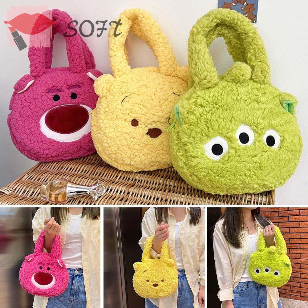 SOFTNESS Túi Đeo Chéo Hình Búp Bê Hoạt Hình Xinh Xắn Cho Nữ