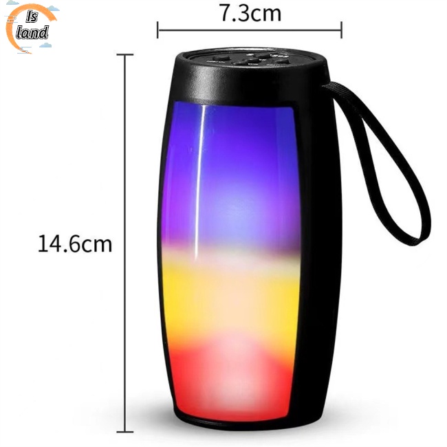 Loa Nghe Nhạc Fm Bluetooth Di Động Trọng Lượng Nhẹ Có Đèn RGB Nhiều Màu Sắc Kèm Dây Đeo