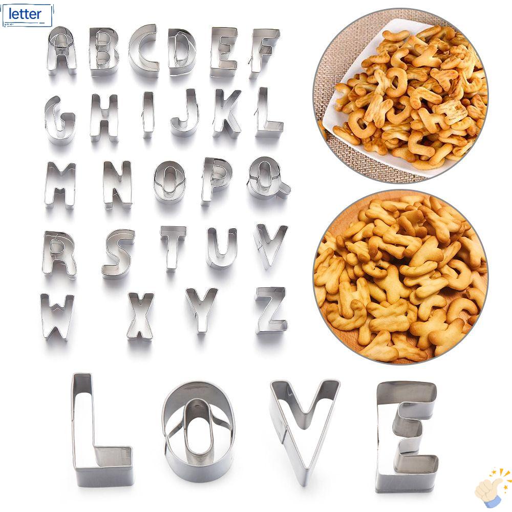 LET Set 26 / 9 Khuôn Cắt Bánh Quy Hình Con Số Bằng Thép Không Gỉ