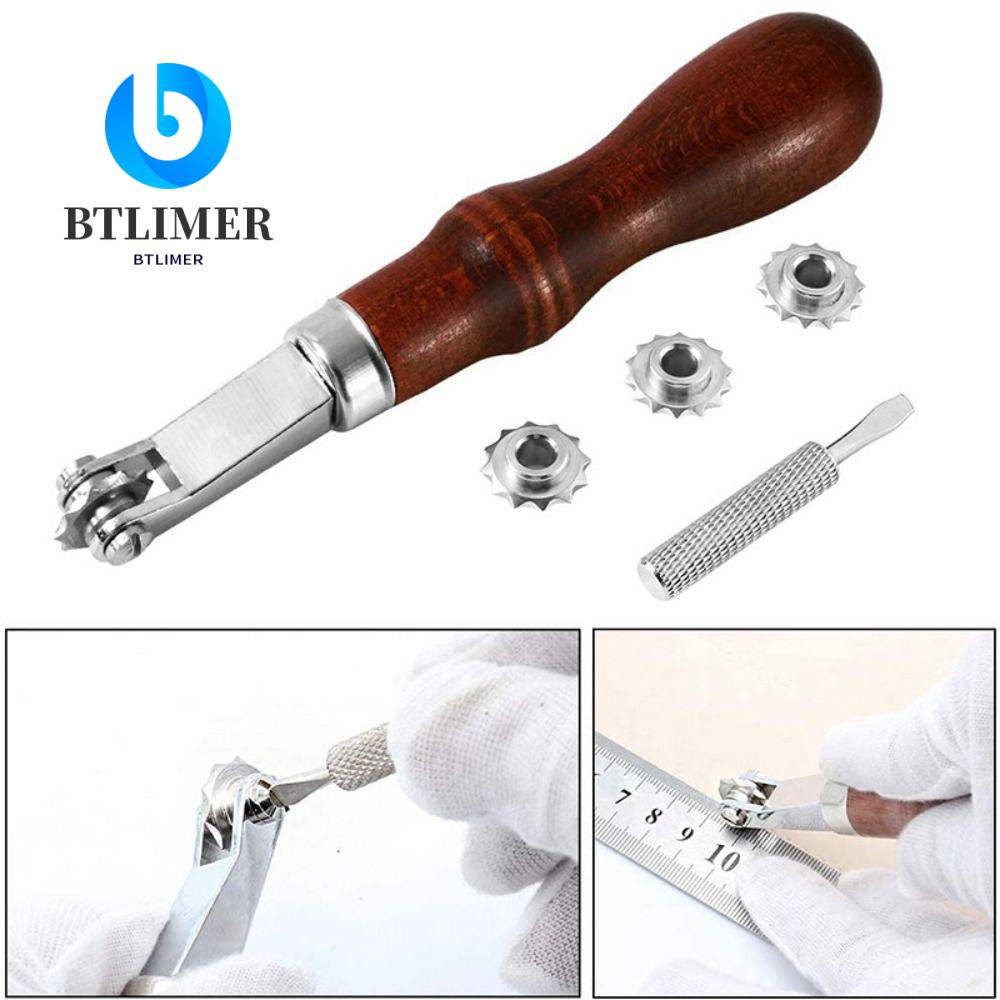 BTLIMER Bộ Dụng Cụ Bánh Xe Đánh Dấu Đường Chỉ May Đồ Da Thủ Công