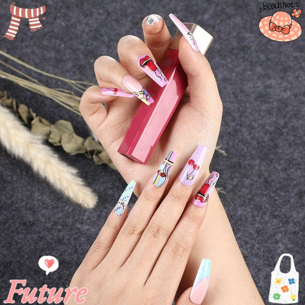 FUTURE Bộ Móng Tay Giả Che Phủ Toàn Diện Dùng Múa Ba Lê DIY