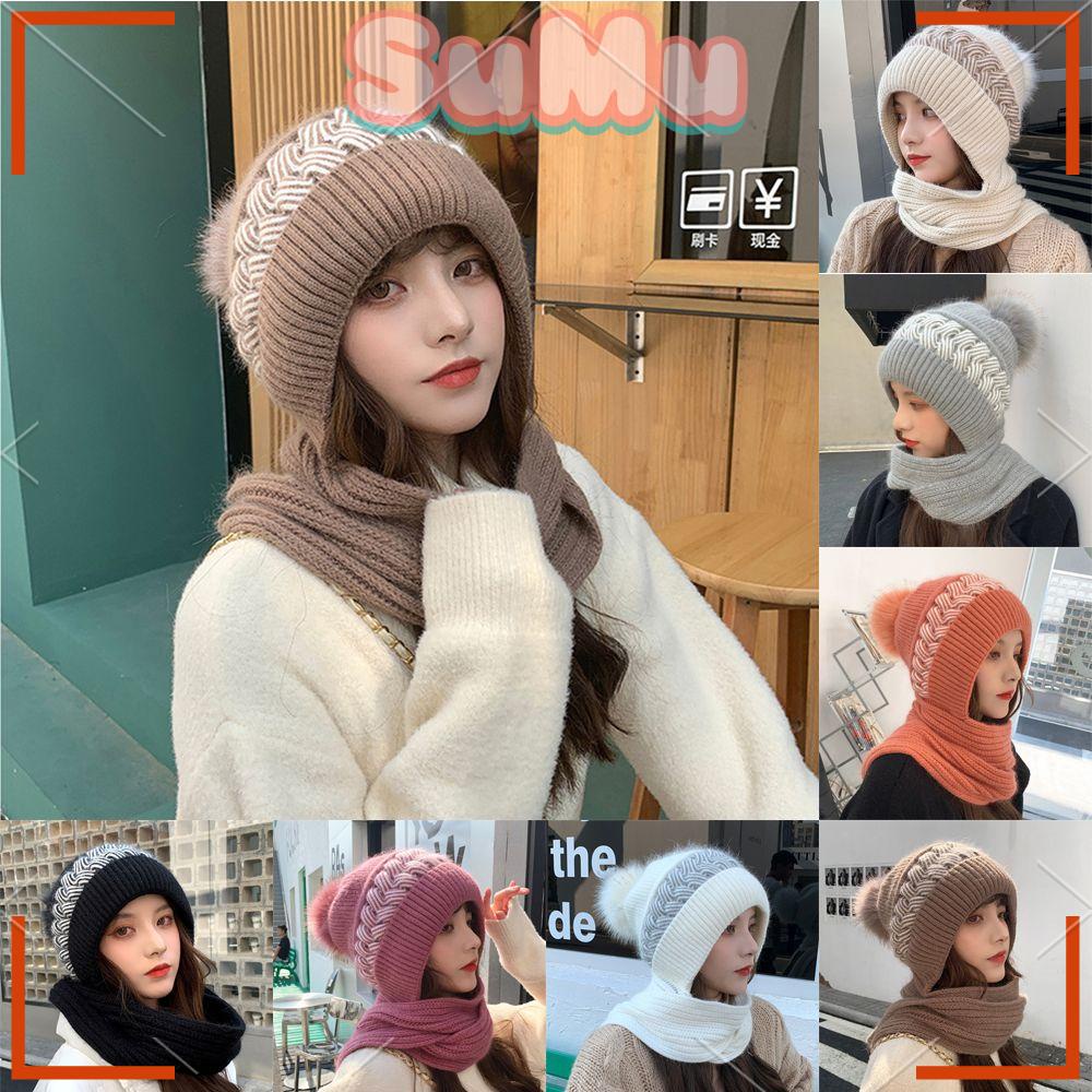 SUMU Mũ Len Dệt Kim Thời Trang Mùa Thu Đông Ấm Áp Dành Cho Nữ