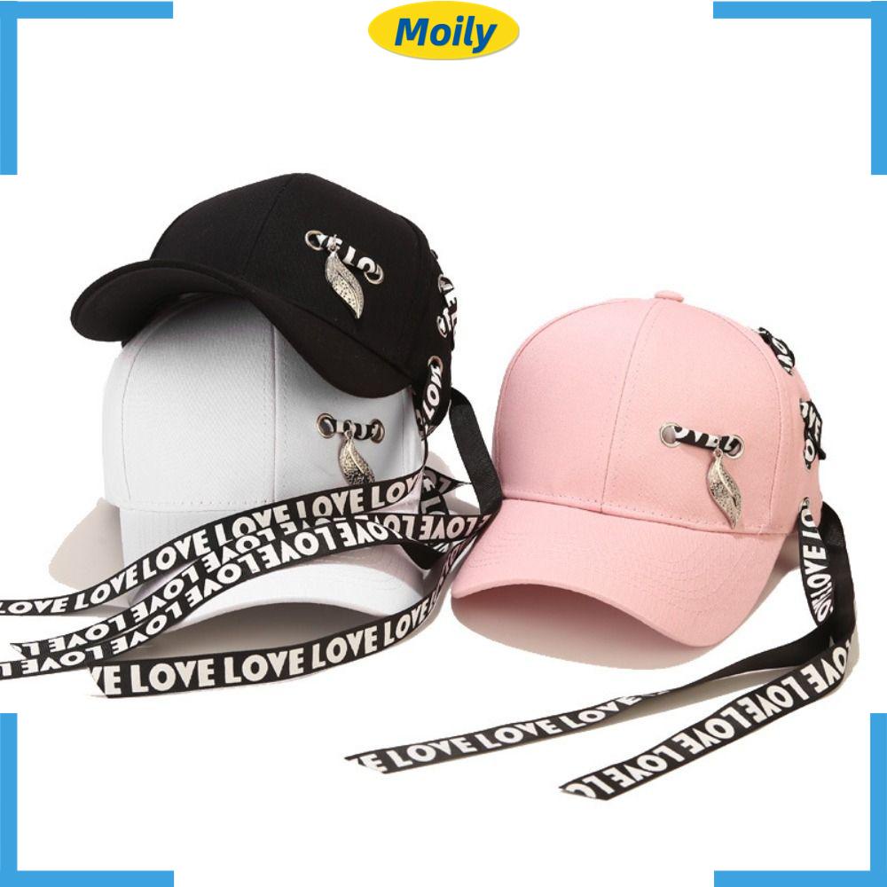 MOILYVN Mũ Lưỡi Trai Hip Hop Trơn Màu