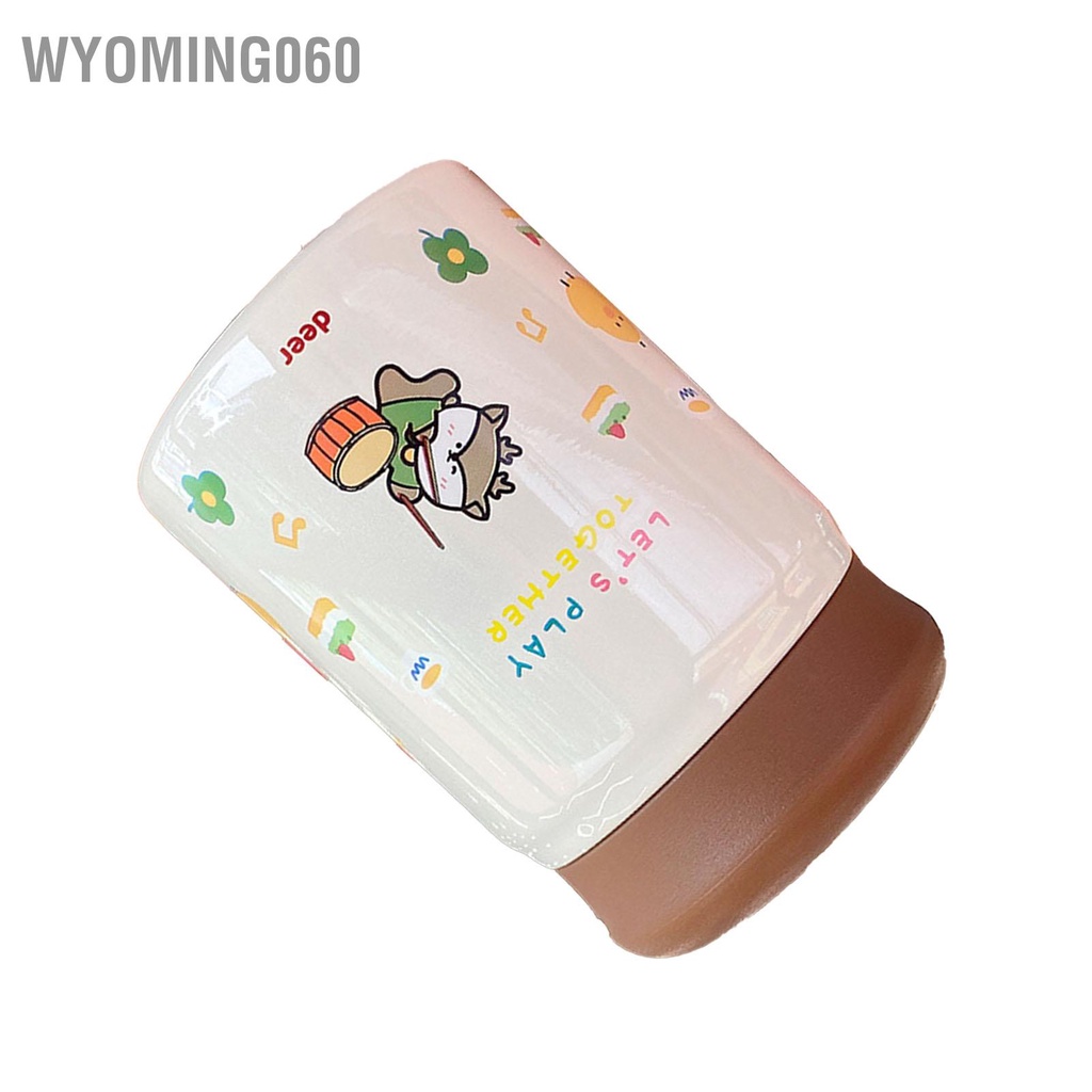 Wyoming060 Bình đựng thức ăn chân không cách nhiệt bằng thép gỉ 320ml có nắp đậy cho chai di động hoạt hình ngoài trời