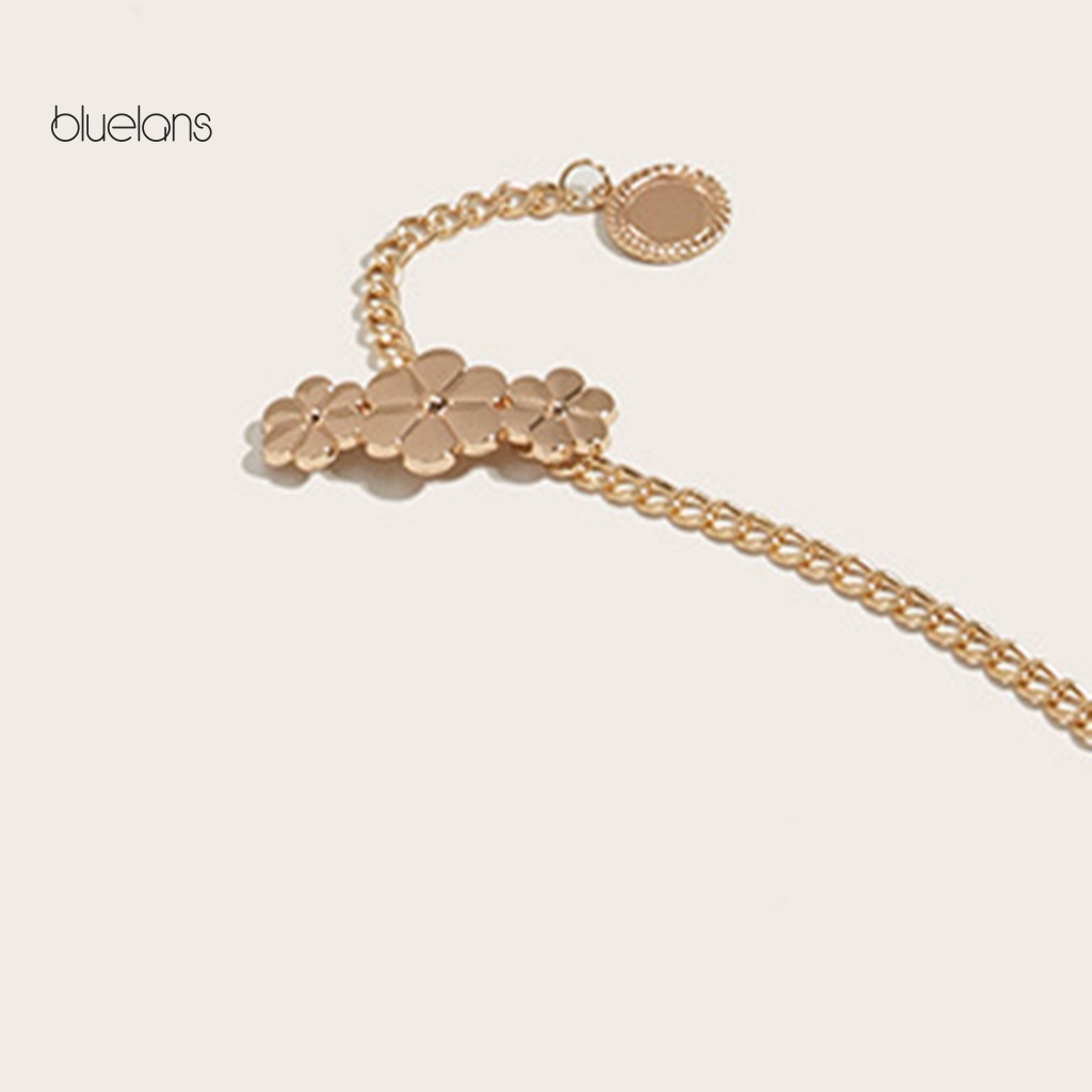 Thắt Lưng Dây Xích Mặt Tròn In Hoa Dễ Phối Đồ Thời Trang Cho Nữ