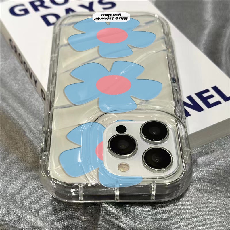 Ốp Điện Thoại Mềm Trong Suốt Họa Tiết Hoa Năm Cánh Cho Iphone 14Promax 1312 / 11 7 / 8plus xr / sins AVGX