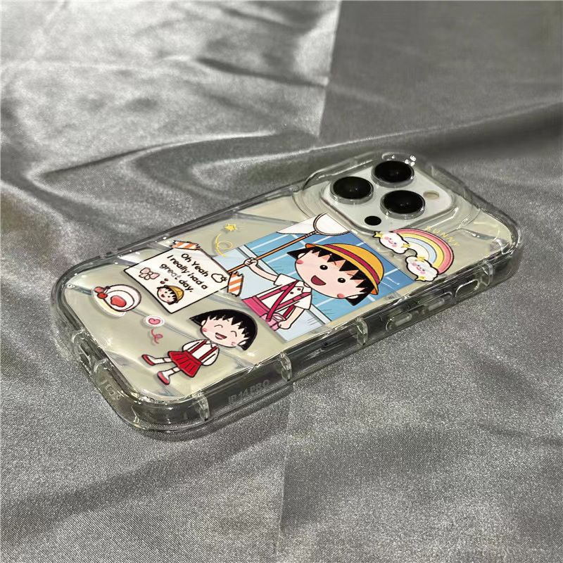 Ốp Điện Thoại Mềm Trong Suốt In Hình Bướm Maruko Cho Iphone 14Promax 1312 / 11 7 / 8plus xr / sins FXCP