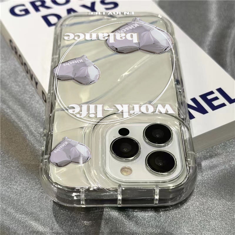 Ốp Điện Thoại Mềm Trong Suốt Họa Tiết Trái Tim Cho Iphone 14Promax 1312 / 11 7 / 8plus xr / sins AF8W