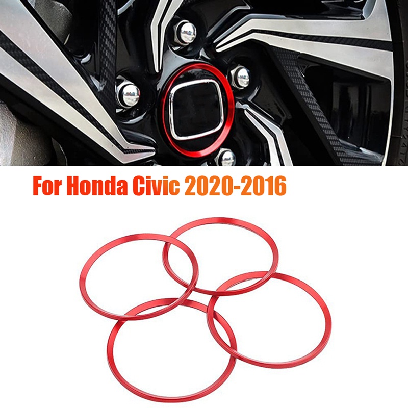 Set 4 Nắp Đậy Trục Bánh Xe Hơi Honda Civic 2020-2016 Bằng Hợp Kim Nhôm