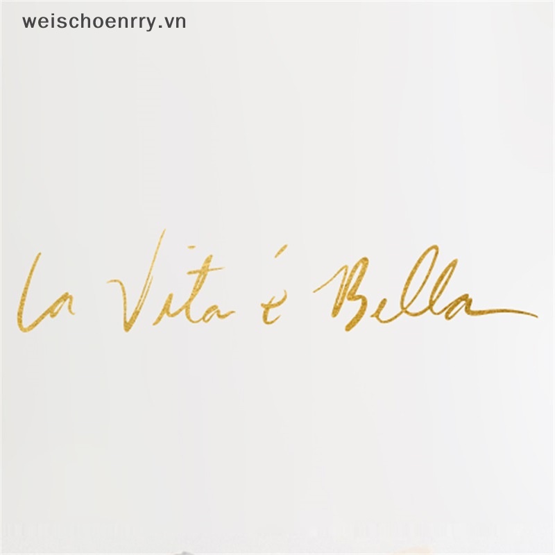 Miếng Dán Tường Vinyl In Chữ Ý Độc Đáo Trang Trí Nhà Cửa / Văn Phòng
