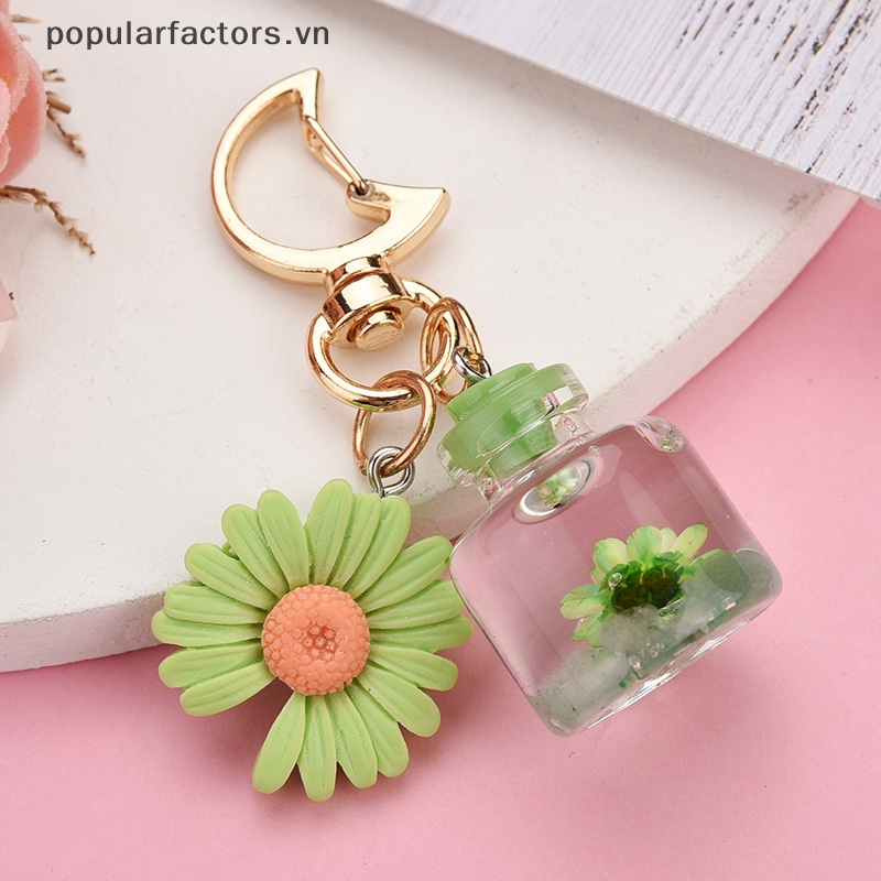 Móc Khóa Hình Lọ Điều Ước Đính Hoa Mặt Trăng Sáng Tạo Dễ Thương