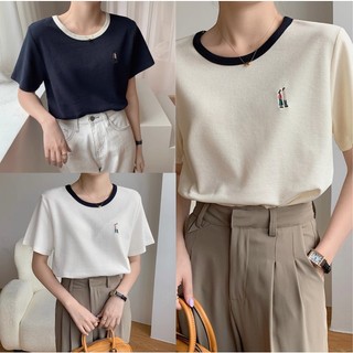 Áo phông áo thun áo quảng châu croptop áo thun màu be áo phông trắng áo phông đen trơn áo croptop basic cặp đôi