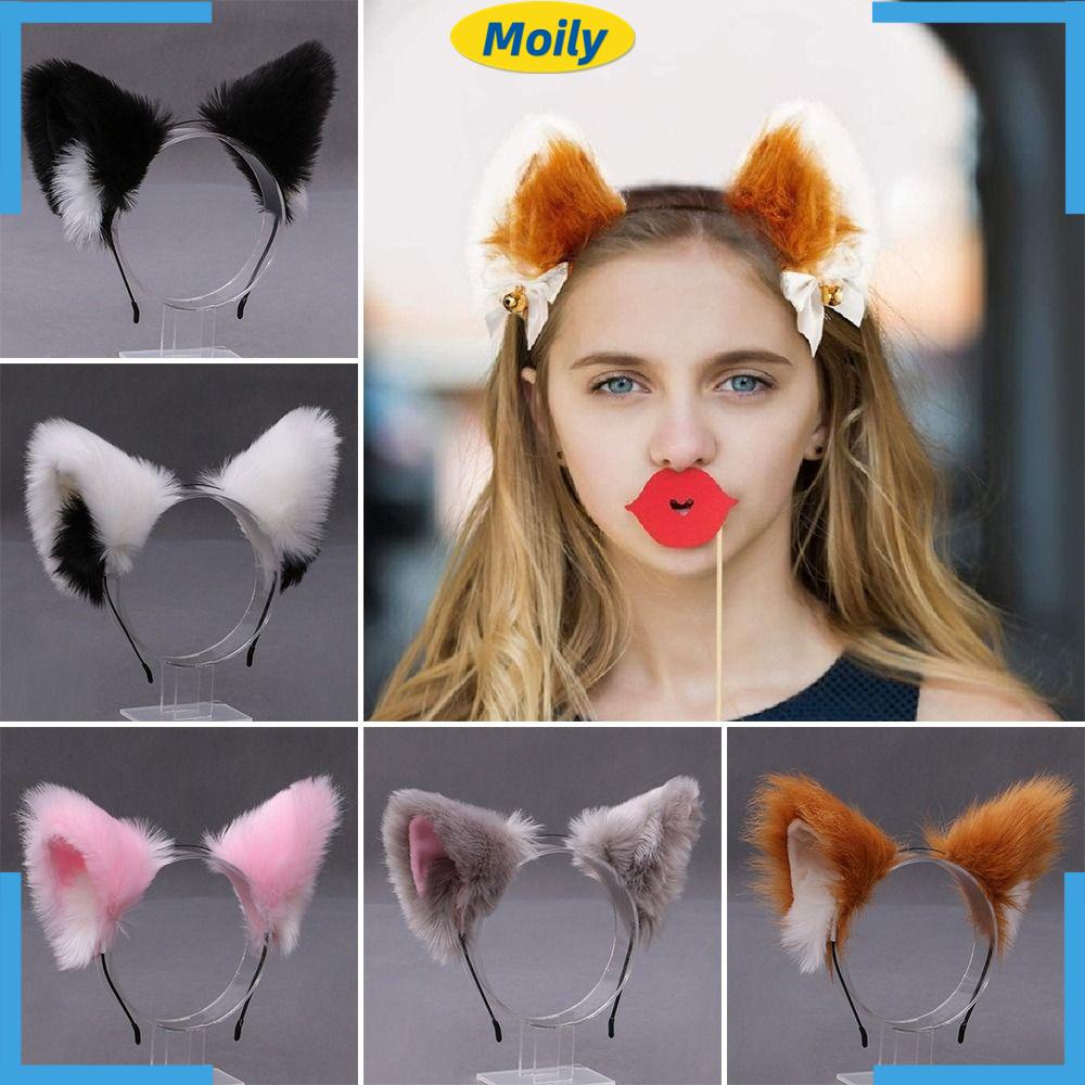 Băng Đô Tai Mèo Phối Lông Xù Xinh Xắn Thời Trang Cho Bé Gái