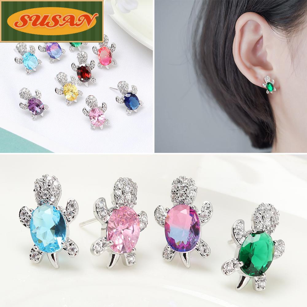 SUSANS Bông Tai HìNh RùA Oval NhiềU MàU SắC