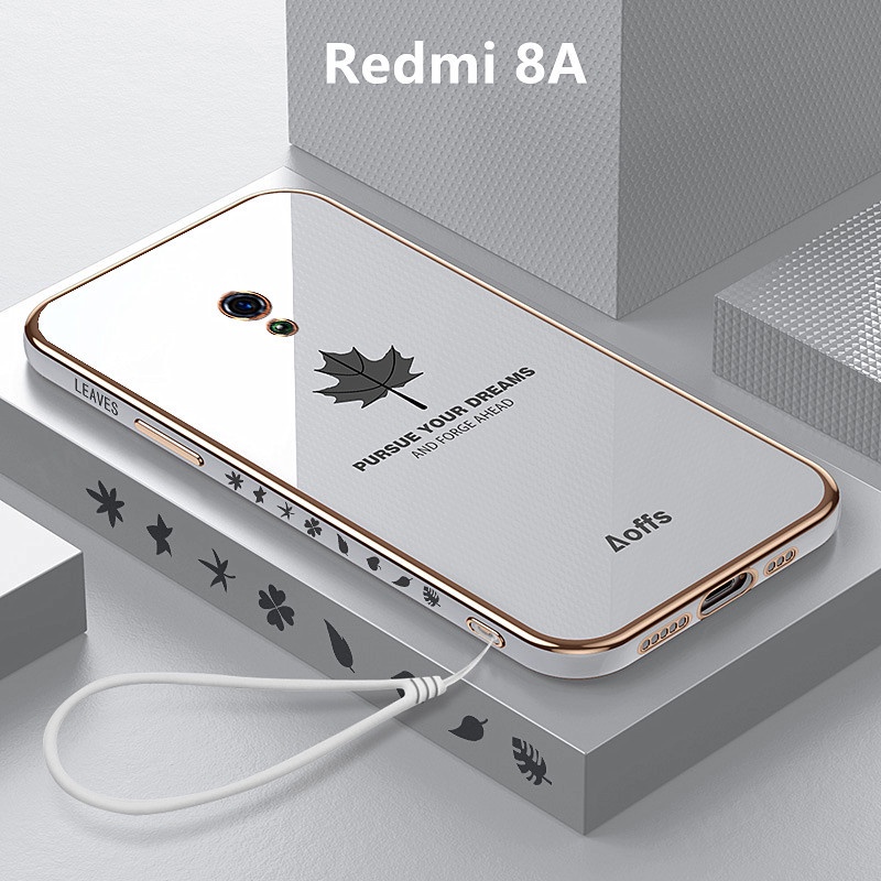 Ốp Lưng Redmi 8A Mềm Chống Sốc Họa Tiết Lá Phong Cho Ốp Điện Thoại Redmi 8A