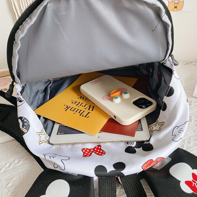 DISNEY Ba Lô Đa Năng Sức Chứa Lớn In Họa Tiết Mickey Minnie Thời Trang Dành Cho Học Sinh Mẫu Giáo Nữ