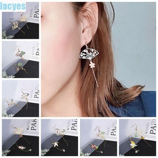 Bông tai dáng dài hình hoa sen/ đám mây/ hoa anh đào phong cách Trung Hoa dành cho nữ
