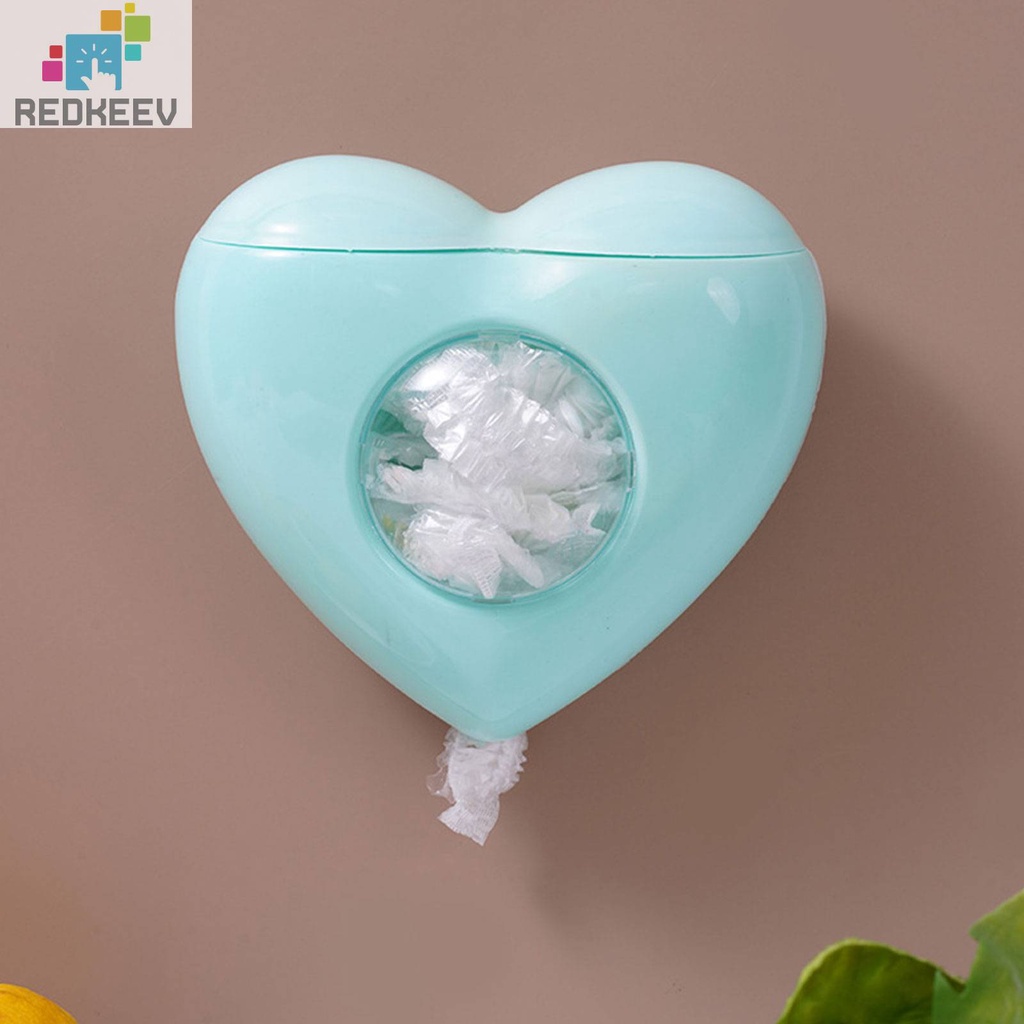 Hộp Đựng Màng Bọc Thực Phẩm Hình Trái Tim Bằng Nhựa Gắn Tường Nhà Bếp