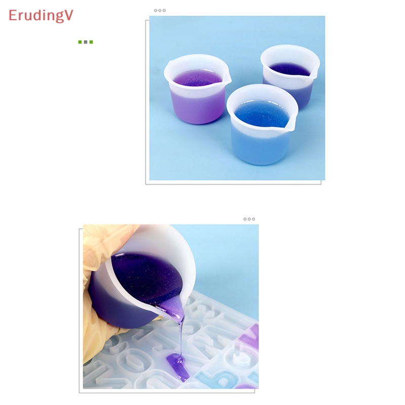 1 Cốc Đong 50ML Bằng Silicon Trong Suốt Để Làm Trang Sức DIY