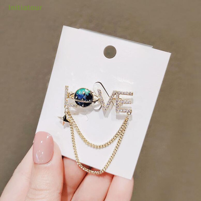 1 Huy Hiệu Cài Áo Hình Trái Tim Đính Đá Thời Trang Dành Cho Nữ