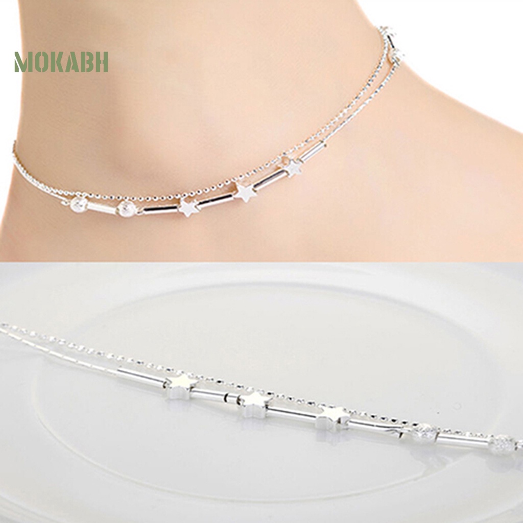 [Mok Abh] Lắc Chân Hình Ngôi Sao / Trái Tim Có Thể Điều Chỉnh Kích Thước