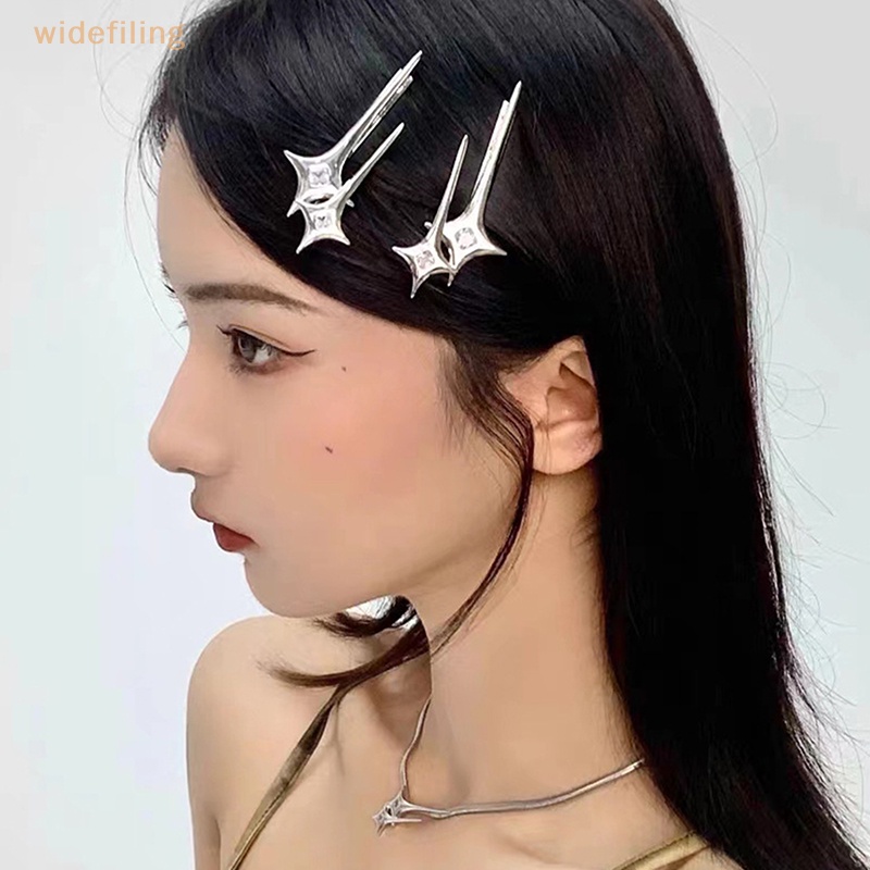 1 Kẹp Tóc Ngôi Sao Đính Đá Thời Trang Cho Nữ Y2K