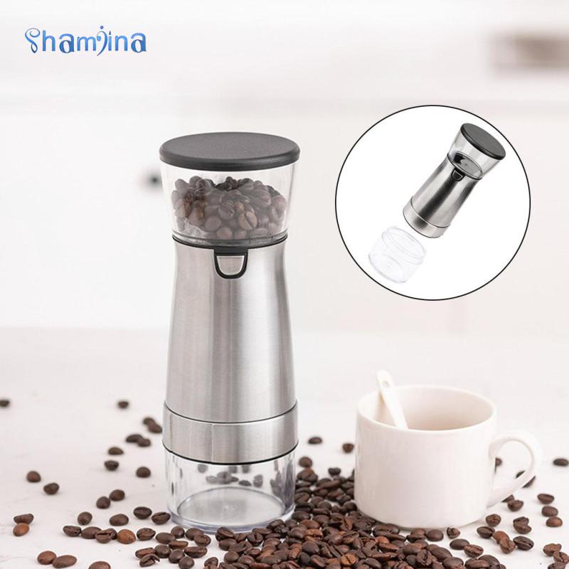 Máy xay cà phê espresso SHAMJINA bằng thép không gỉ sạc USB tiện dụng đa năng cho các loại hạt/ đậu/ gia vị
