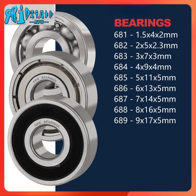 Vòng Bi RTO 681 682 683 684 685 686 687 688 689 2RS / ZZ / Open Chất Lượng Cao