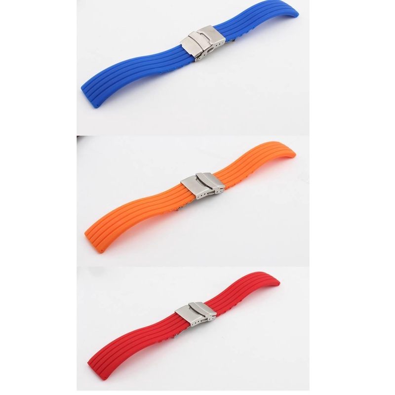 Seiko Thiết Kế Trẻ Trung Hợp Thời Trang Bộ Dây Đeo Đồng Hồ Silicon 20mm 18mm 22mm Chống Thấm Nước Chuyên Dụng