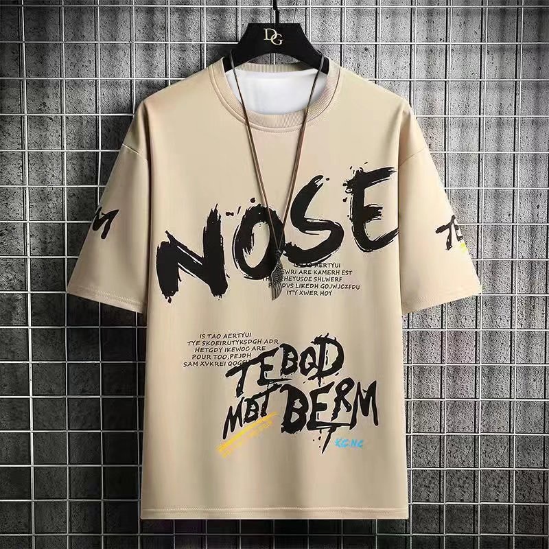 Áo Thun Tay Ngắn Cổ Tròn Dáng Rộng In Họa Tiết Graffiti Phong Cách Hip Hop Thời Trang Mùa Hè Cho Nam