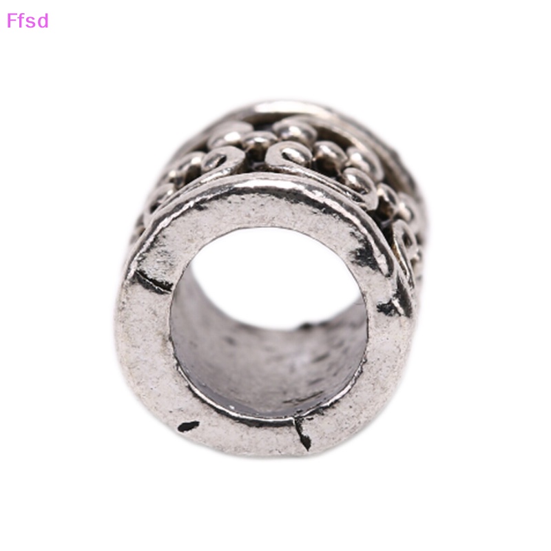 {Ffsd} Set 5 Nhẫn Hợp Kim Bện Tóc Hạt Cườm Cổ Điển Viking Làm Mới * Bán Chạy