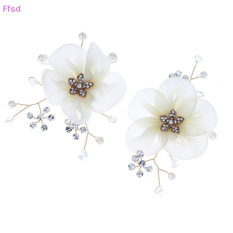 Bộ 2 Kẹp Xăng đan Đính Hoa / Ngọc Trai DIY Thời Trang Cho Nữ