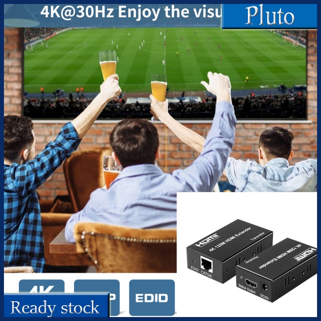 Mới 1 Bộ Mở Rộng 4k 120m Hdmi-compatible Cat5e Cat6 Ethernet Hdmi-compatible Sang Rj45 Audio Edid