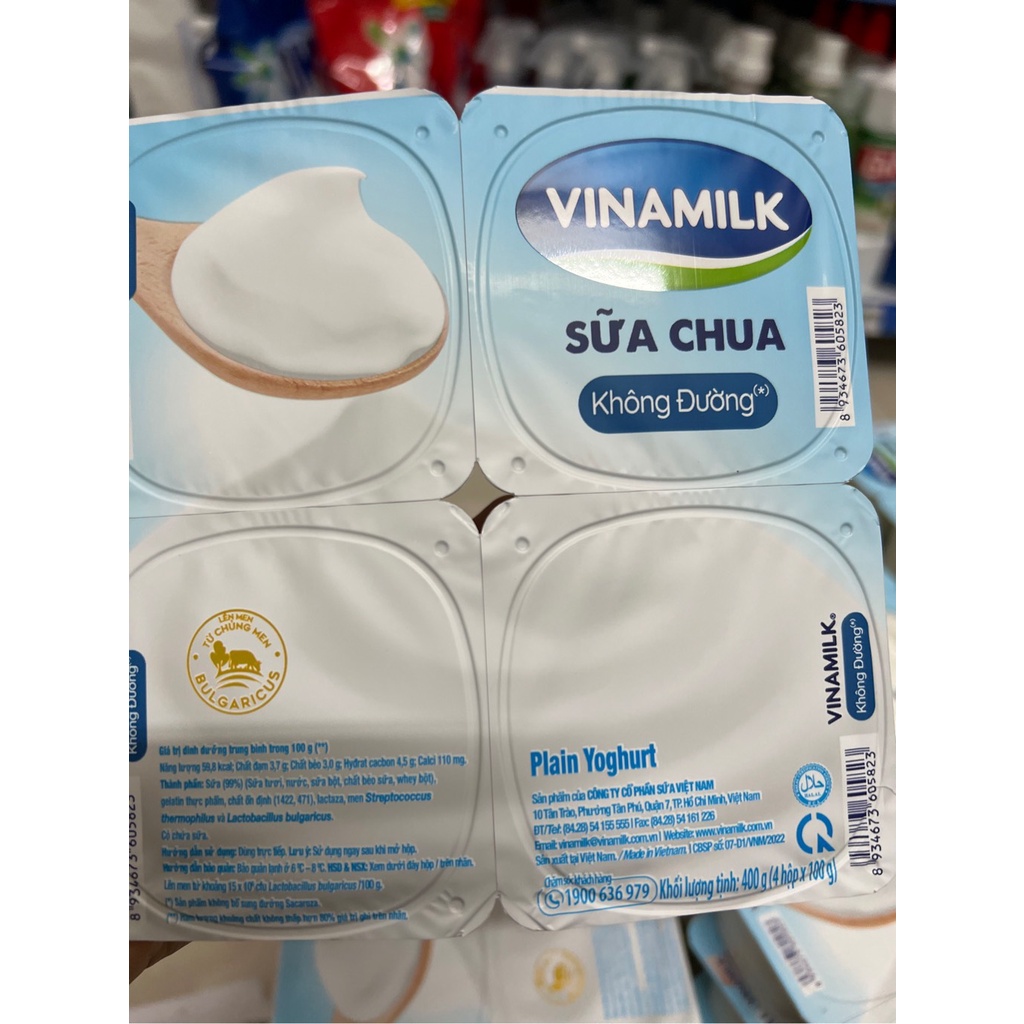 Sữa Chua Vinamilk Không Đường 100g