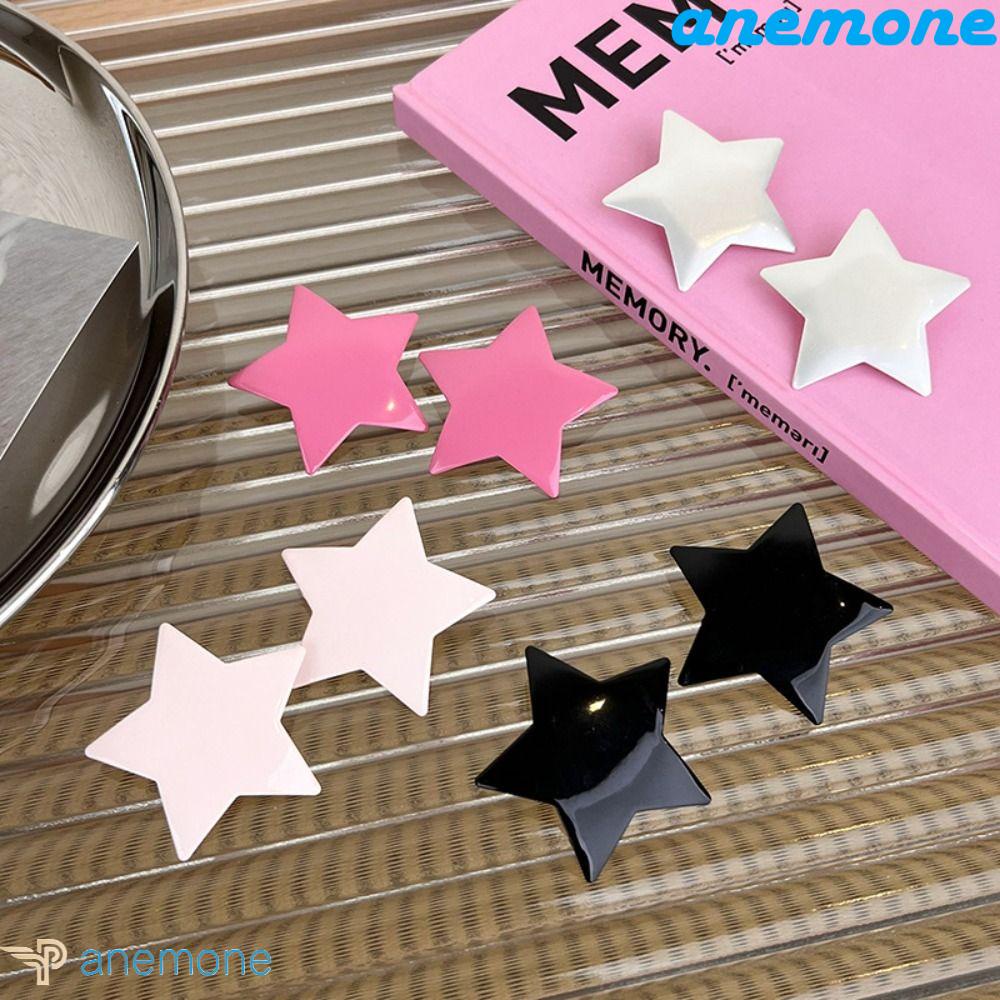 ANEMONE Kẹp Tóc Mái Ngôi Sao Năm Cánh Bằng Kim Loại Harajuku Y2K Cho Nữ