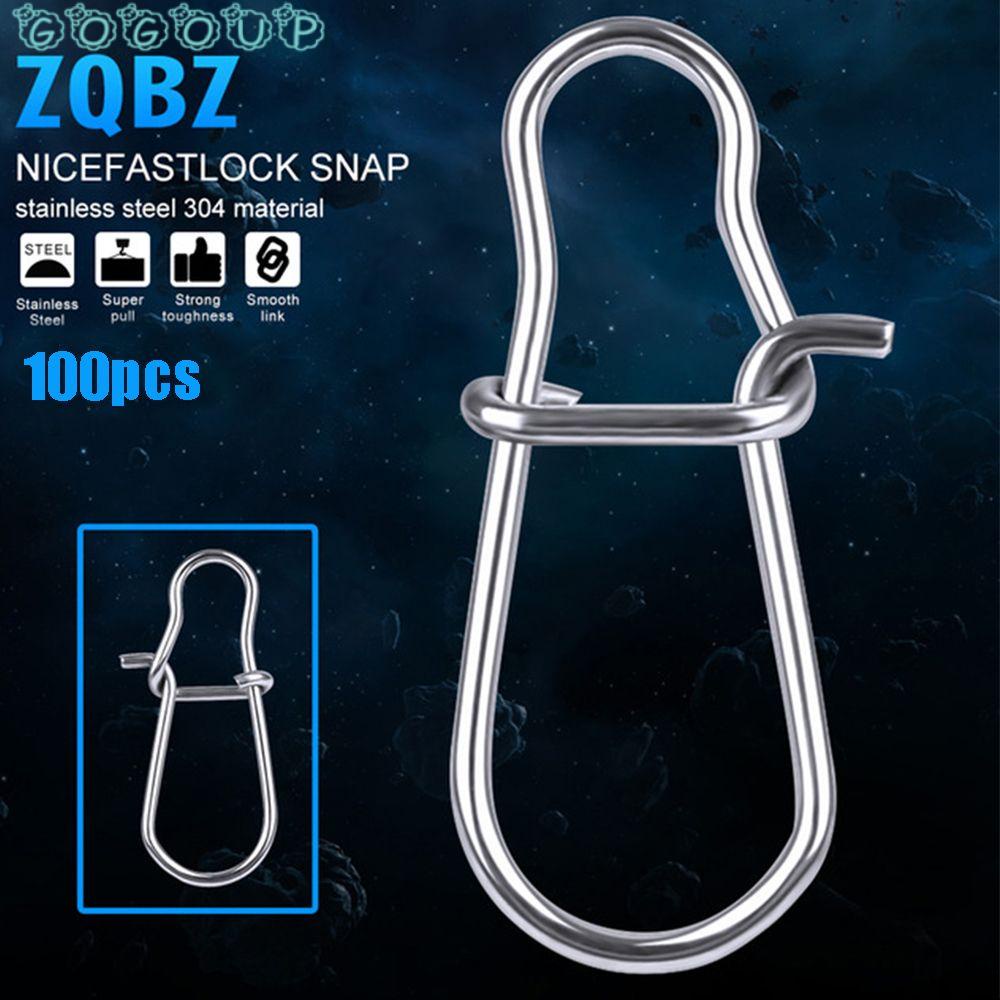 GOGOUP Set 100 Móc Treo Cần Câu Cá Bằng Thép Không Gỉ 12mm-33.5mm