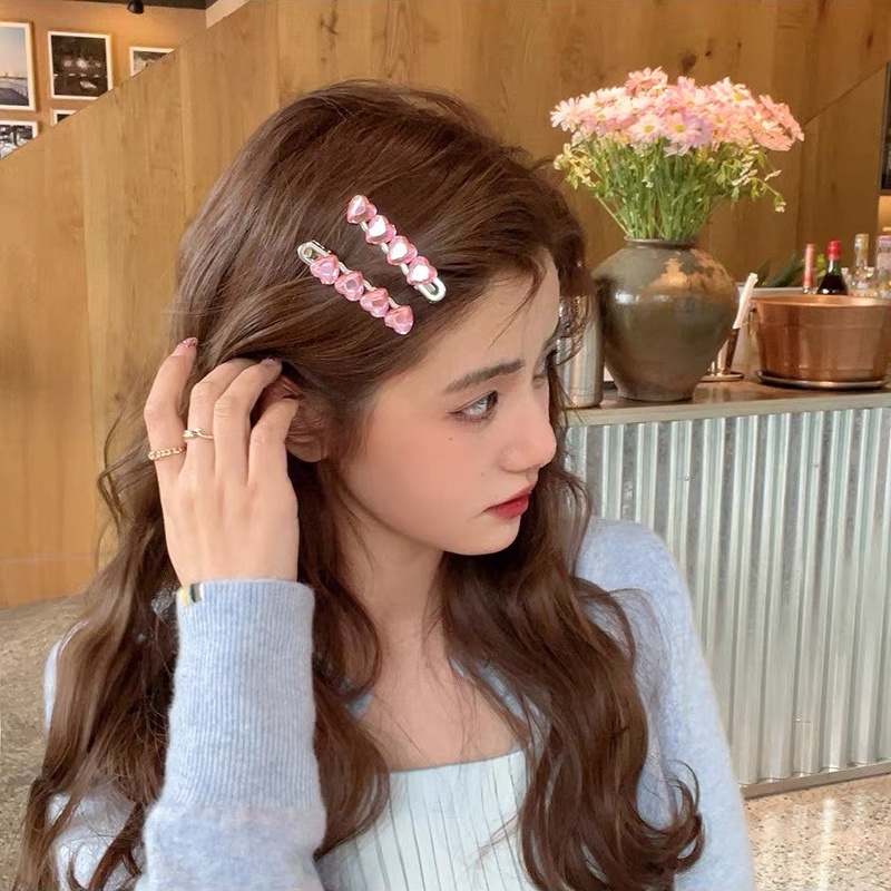 Kẹp Tóc Mái Bên Họa Tiết Trái Tim Phong Cách Nhật Hàn Thời Trang Mới 2023
