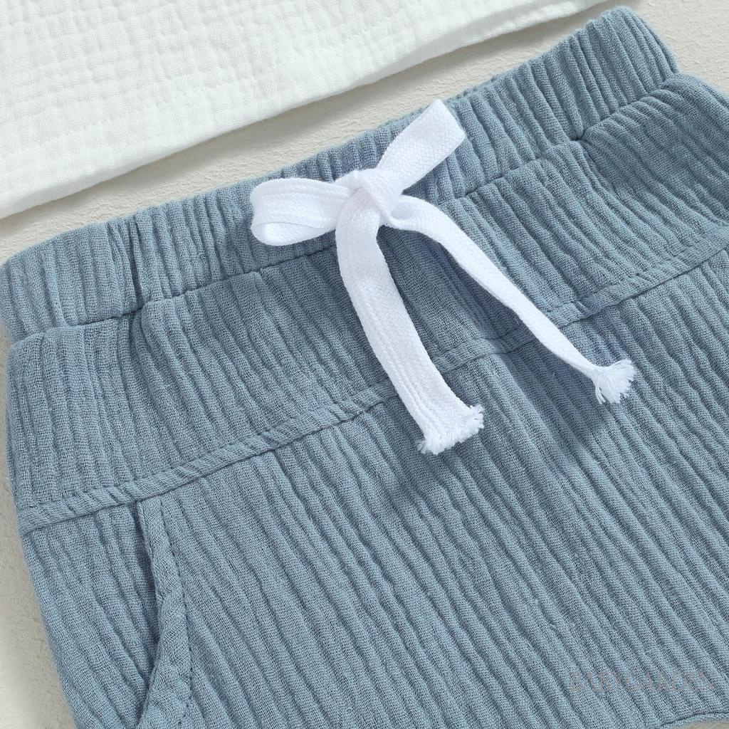 Set Đồ Mùa Thu 2 Món Gồm Áo Tay Dài + Quần Có Túi Màu Sắc Tương Phản Cho Bé Trai / 6 Tháng-4 Tuổi