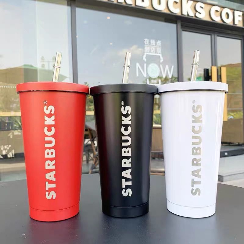 Bình Nước Giữ Nhiệt Bằng Inox Cỡ Lớn Kèm Ống Hút Tiện Dụng