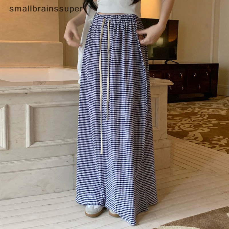 Chân Váy Dài Họa Tiết Caro Thời Trang Hàn Quốc Cho Nữ