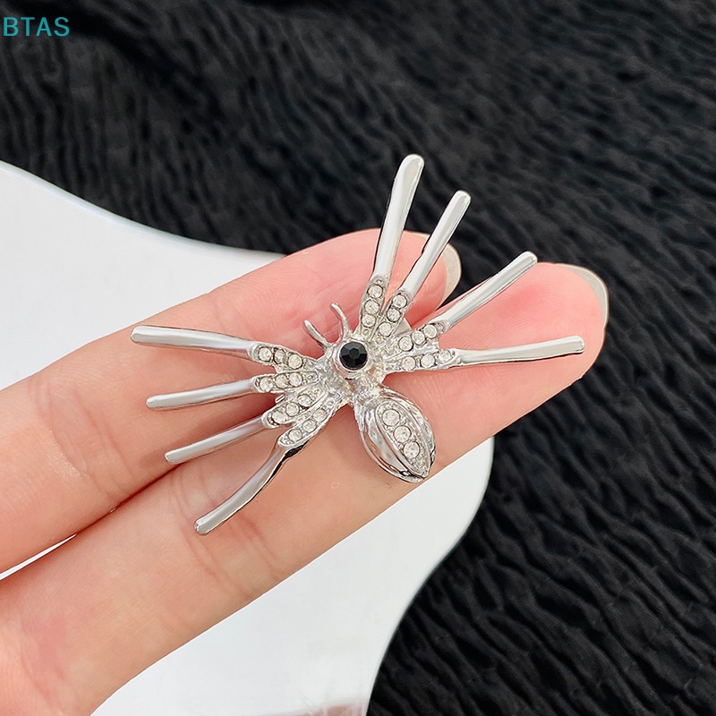 Ghim Cài Áo Hợp Kim Hình Nhện Đính Đá Pha Lê Thời Trang Cho Nam Nữ