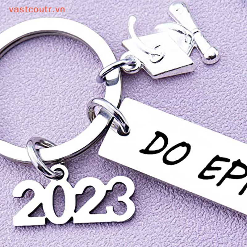 Móc Khóa Tròn Bằng Thép Không Gỉ 2023 In Chữ DO EPIC SHIT Thời Trang