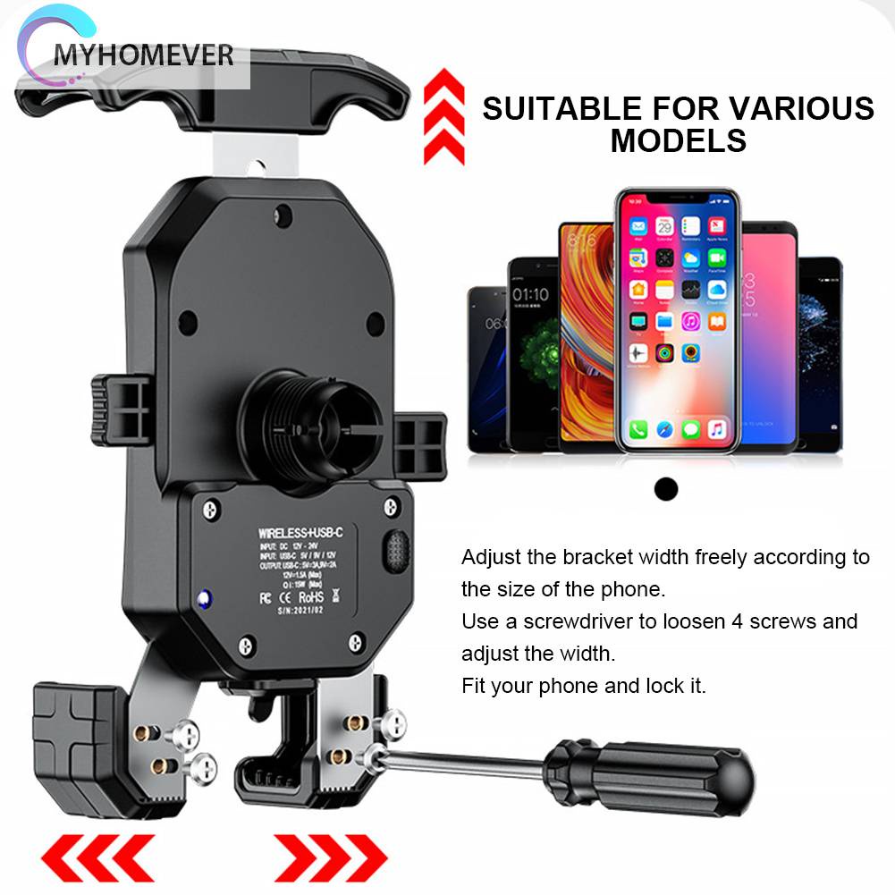 Đế Sạc Điện Thoại Không Dây 15W Cho Xe Đạp