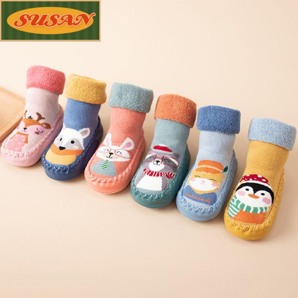 SUSANS 1 Đôi Vớ Chống Trượt Mềm Mại Thoải Mái Dùng Khi Đi Trong Nhà / Ngoài