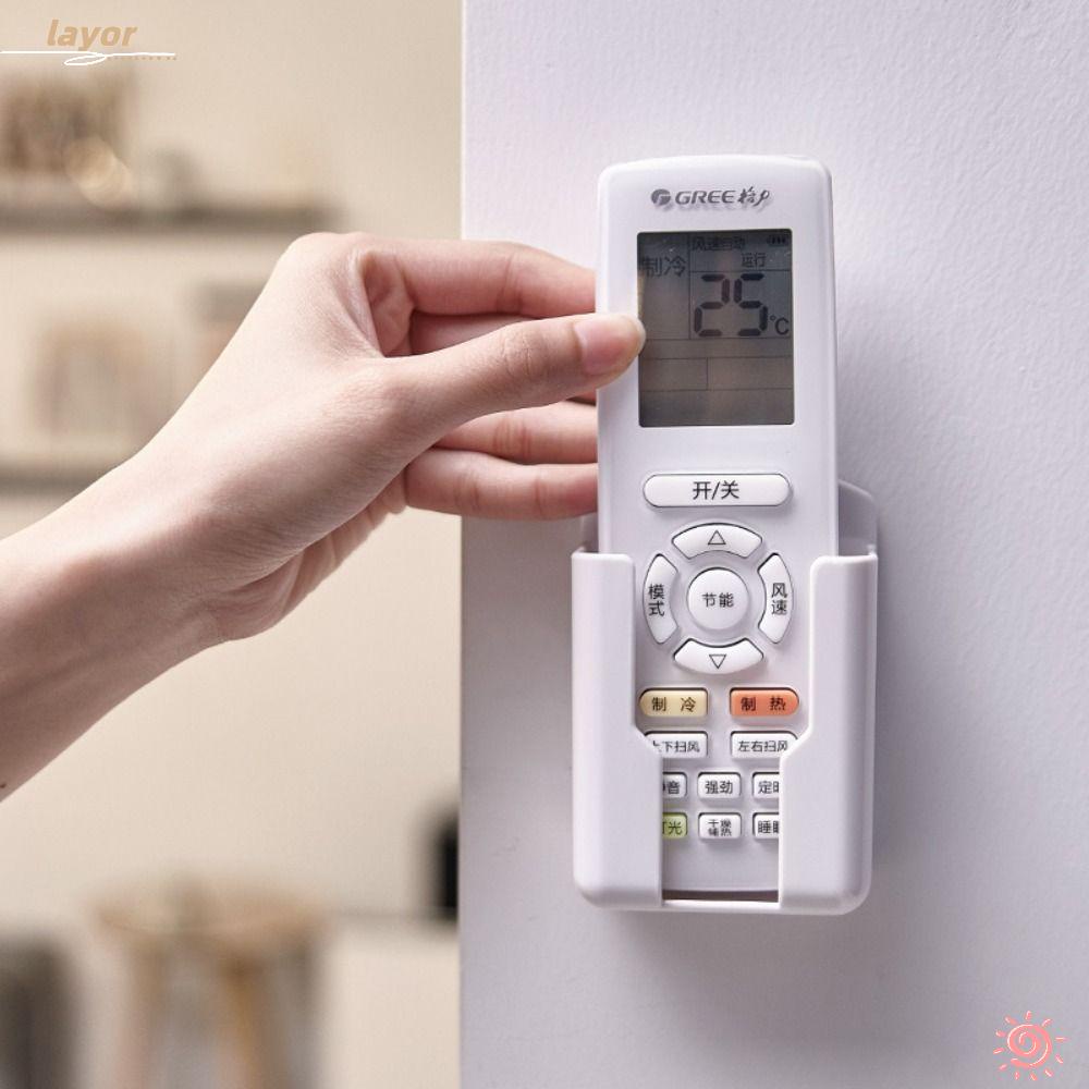 LAY Bộ 4 Giá Đỡ Điều Khiển Từ Xa 4X2.6X1.6 inches Bằng Nhựa Gắn Tường Tiện Dụng Cho Văn Phòng