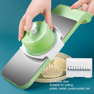 【GRCEKRIN】Vegetable Cutter Set ABS+stainless Steel Home Supplies Multi-function Slicer