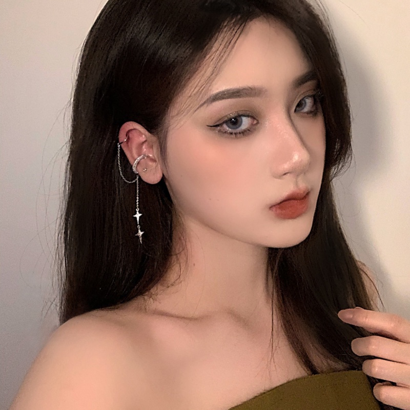 Bông Tai Ngôi Sao Tua Rua Đính Đá Pha Lê Thời Trang Cho Nữ