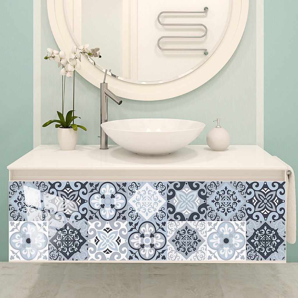 Bộ 10 Miếng Dán Tường Tự Dính Chống Nước Chống Ẩm Chống Dầu Chịu Nhiệt Độ Cứng Cao Trang Trí Nhà Cửa