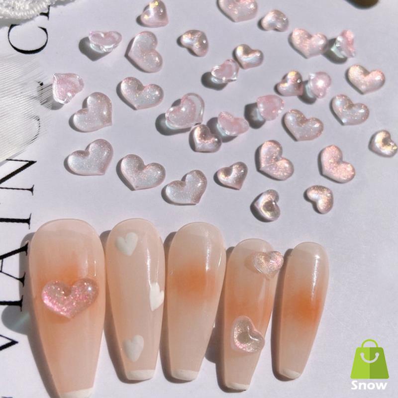 Bộ 100 HạT ĐíNh Trang Trí MóNg 3D Trong SuốT